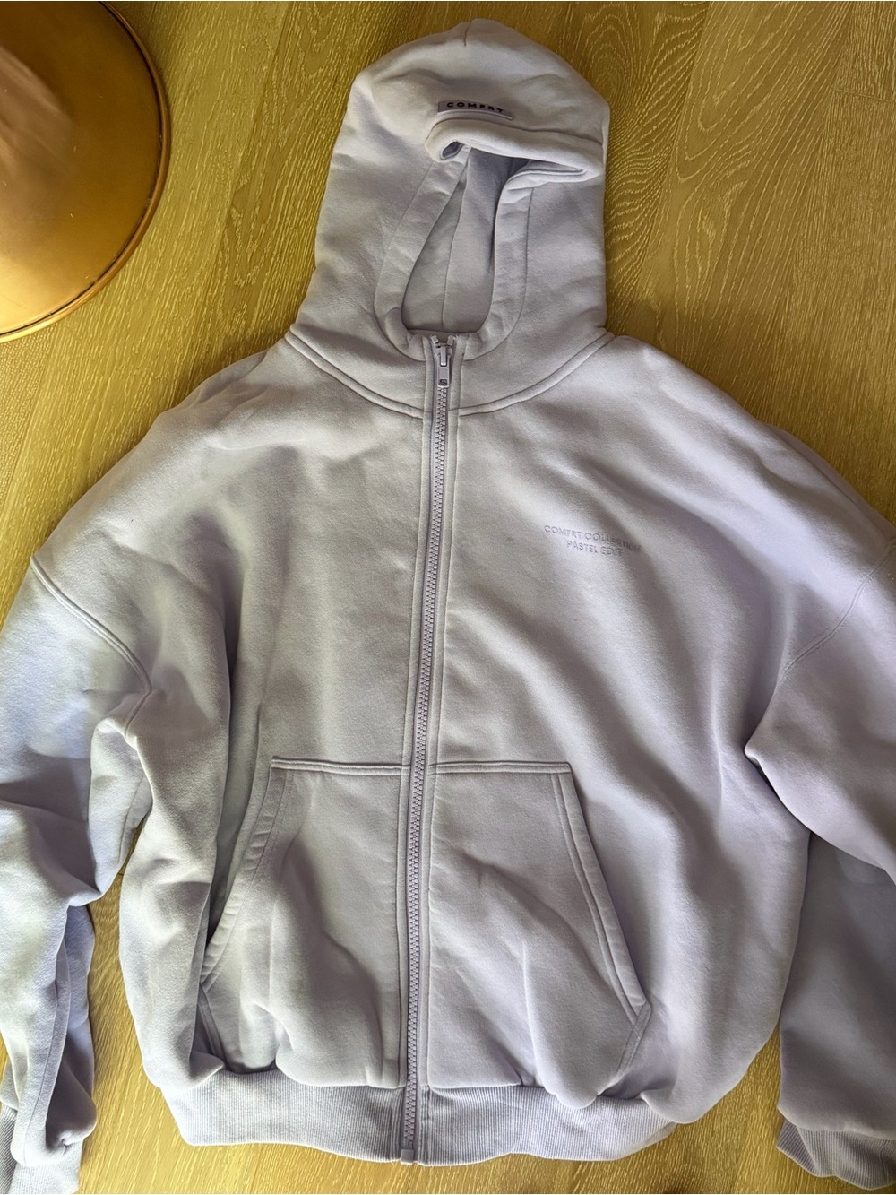 Women's Lavender Full-Zip Hoodie Bomber Jacket Pastel Edit